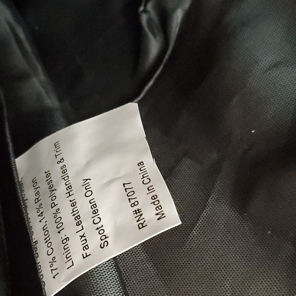 Butterfly Tapestry Bag Vintage Zip Top Inside Pockets Green NWOT - Picture 9 of 9